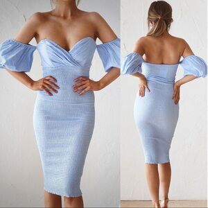 SWEETIE MIDI DRESS - BABY BLUE